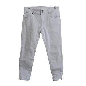 Kut from the Kloth Cameron Straight Leg White Denim Jeans size 8